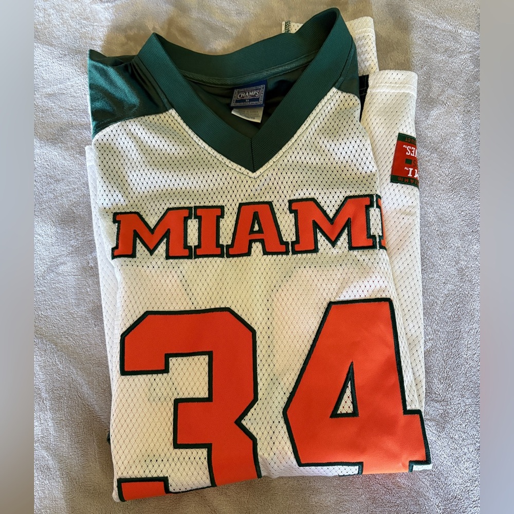 Champion Miami White Jersey with Orange and Green Accents